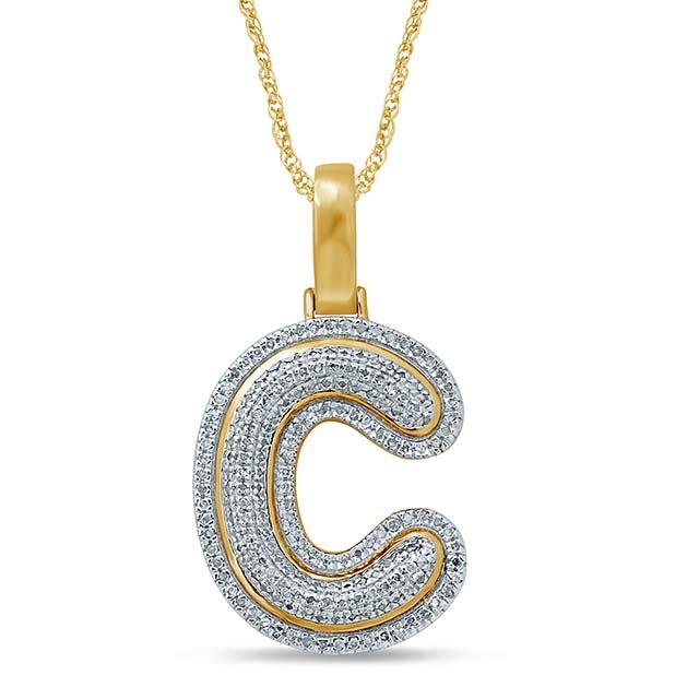 10K 0.26-0.37CT D-ALPHABET RDS SMALL BUBBLE "INITIAL C"