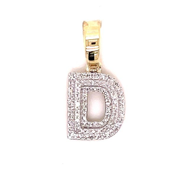 10K 0.13-0.16CT D-ALPHABET RDS SMALL BLOCK SINGLE TONE "INITIAL D"