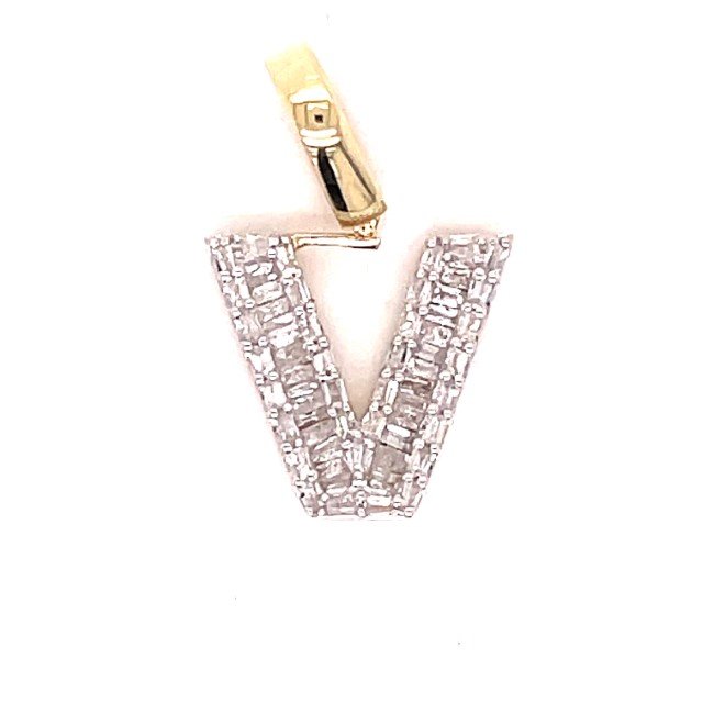10K 0.37CT D-ALPHABET TPR SMALL "INITIAL V"