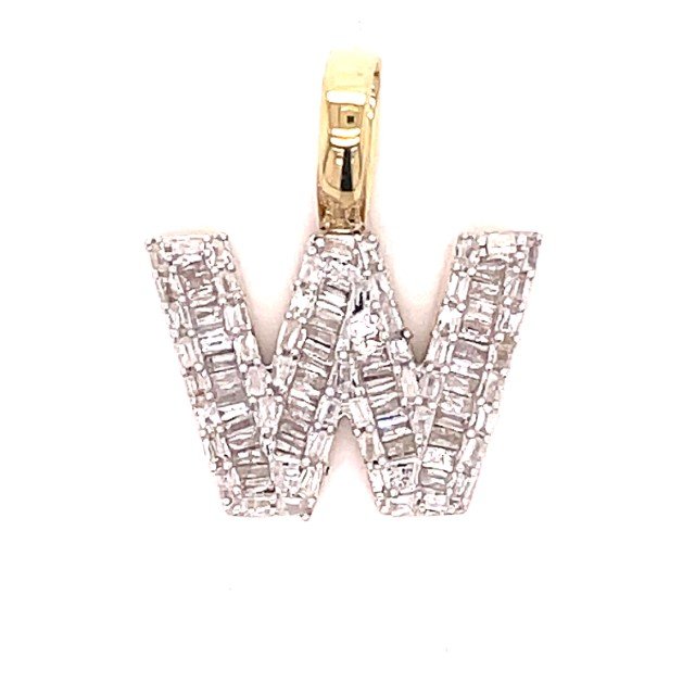 10K 0.55CT D-ALPHABET TPR SMALL "INITIAL W"