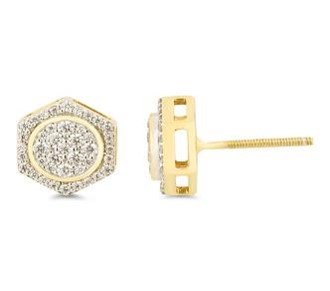 10K 0.41CT D-EARRING LDS RDS PRONG
