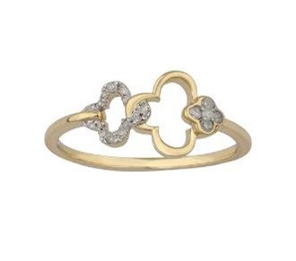 14K 0.10CT D-RING LDS RDS MICRO PRONG