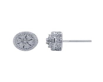 10K 0.09-0.12CT D-EARRING LDS RDS FANUC PRONG "TOP FLOOR"