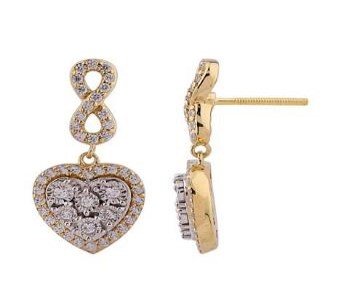 10K 0.40CT D-ERRING LDS RDS FANUC PRONG "HEART WITH INFINITY"