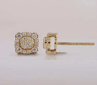 10K 0.25CT D-EARRING LDS RDS PRONG SETTING