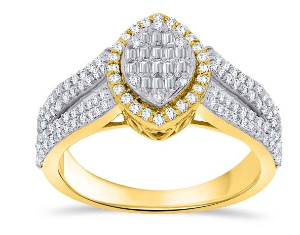10K 0.68CT D-RING LADIES ST BAG/RDS