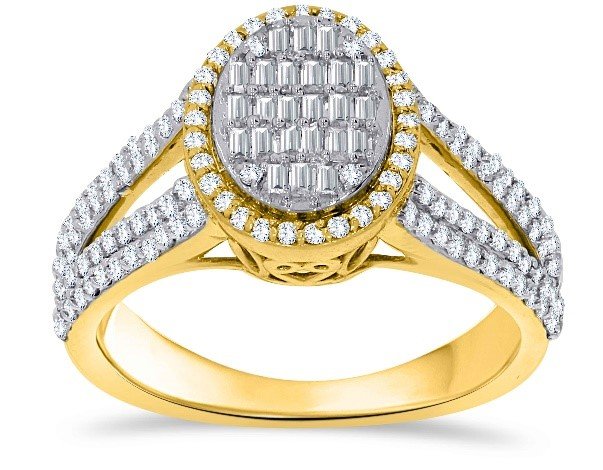 10K 0.70CT D-RING LADIES ST BAG/RDS