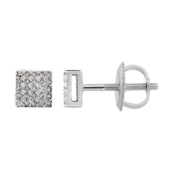 10K 0.10CT D-EARRING LADIES RDS MICRO PRONG