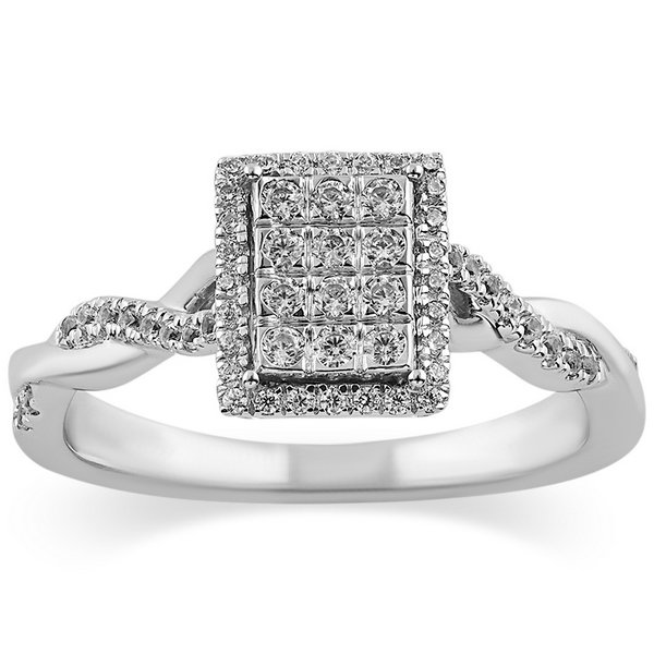 10K 0.32CT D-RING LADIES RDS MICRO PRONG