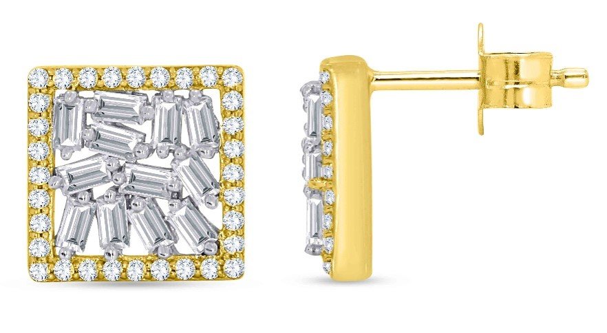 10K 0.42CT D-EARRING SBAG/RDS
