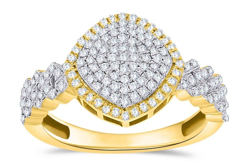 10K 0.42CT D-RING LDS RDS MICRO PAVE