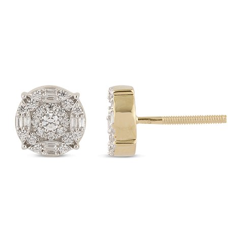 10K 0.52CT D-EARRING LDS FSBAG/RDS PRONG