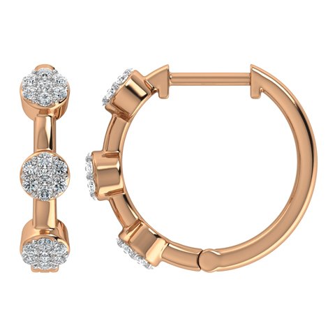 10K 0.22CT D-HOOPS RDS PRONG SETTING
