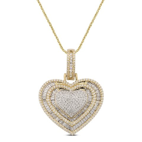 10K 1.45-1.52CT D-PENDANT TPR/RDS "HEART" PRONG SETTING
