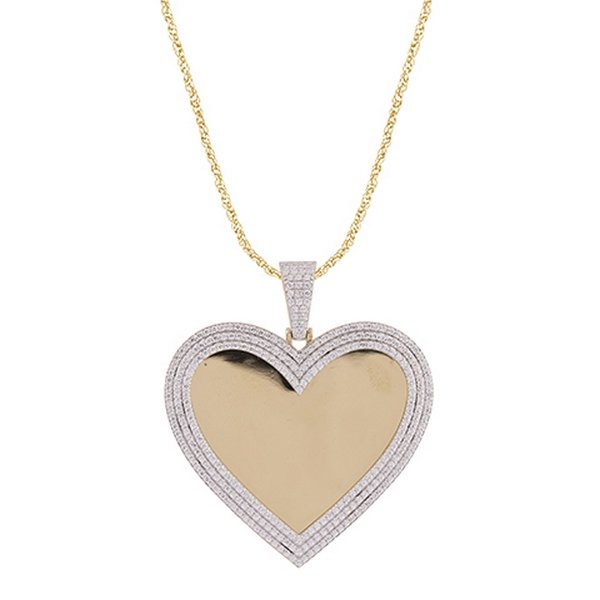 10K 1.54-1.57CT D-PENDANT MEMORY RDS "HEART" PRONG