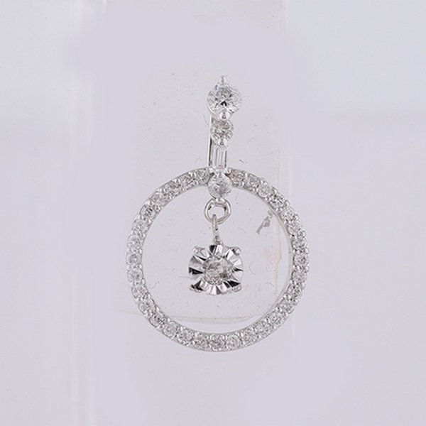 10K 0.29CT D-PENDANT LDS SBAG/RDS PRONG SETTING