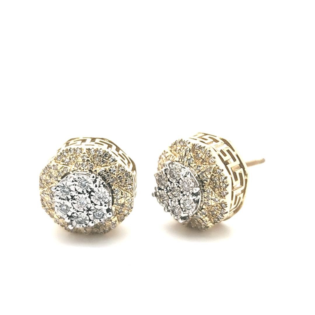 10K 0.27-0.28CT D-EARRING LDS RDS MICRO PRONG FANUC