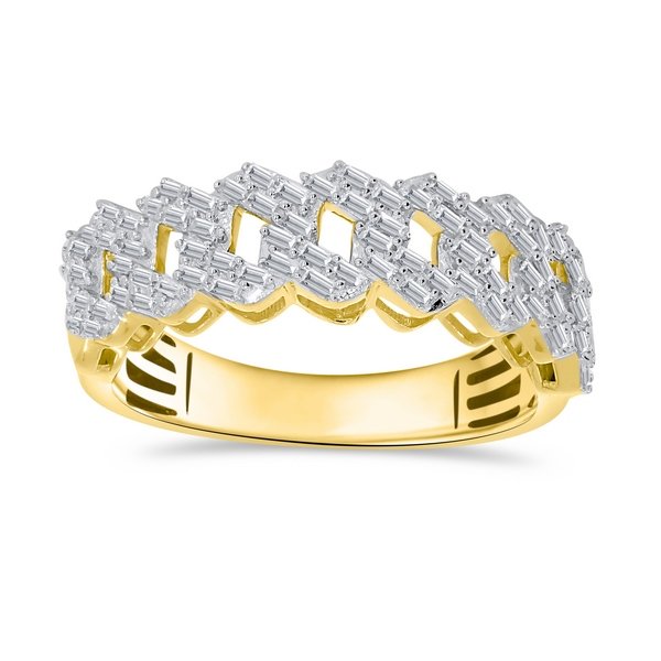 10K 0.50CT D-BAND MEN SBAG "CUBAN"