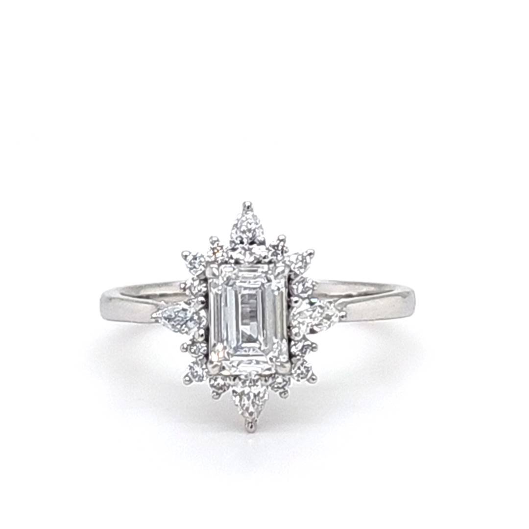 LG - 14K 2.35CT D-RING LDS EME/PER/RDS "CERTIFIED" EME 1.55CT