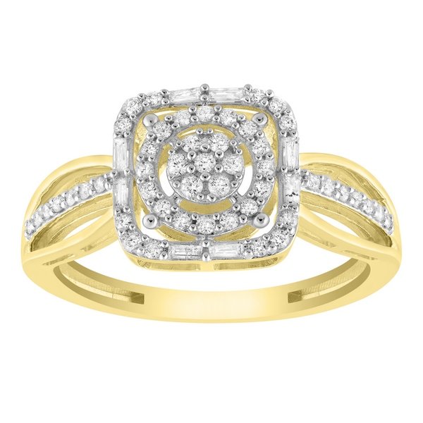 14K 0.32CT D-RING LDS BAG/RDS "HALO"