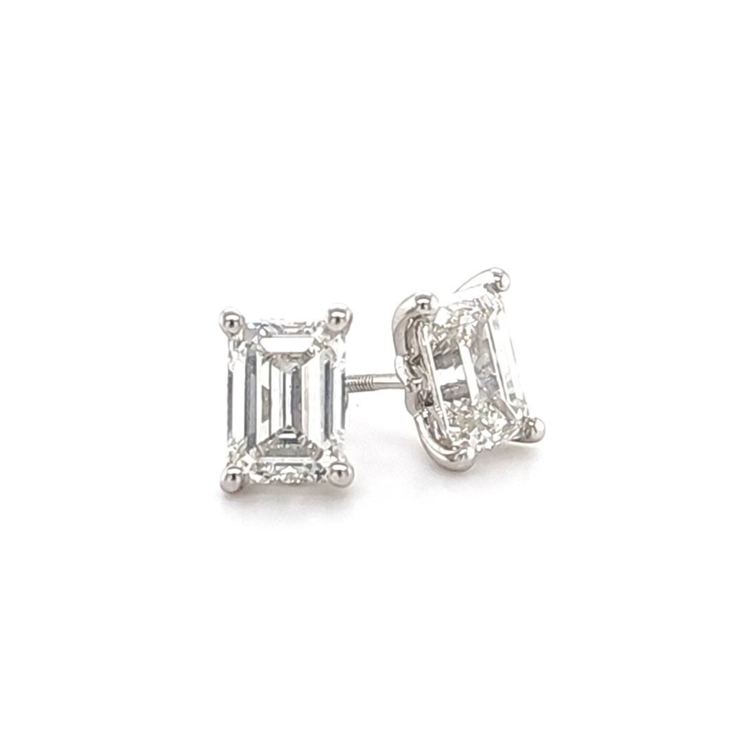 LG - 14K 3.00-3.15CT D-EARRING LDS EME CERTIFIED