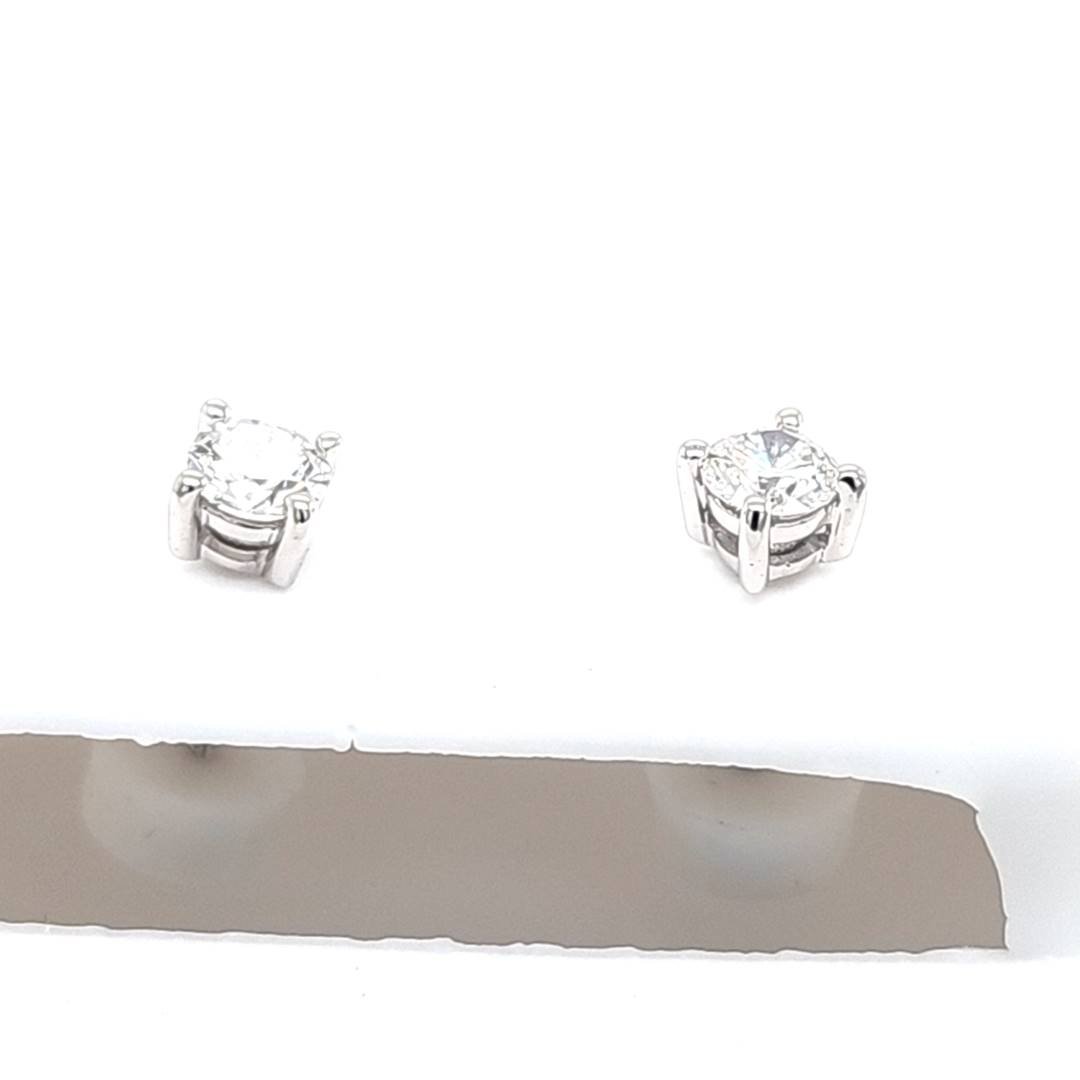 LG - 14K 0.47-0.51CT D-EARRING LDS RDS CERTIFIED PRONG