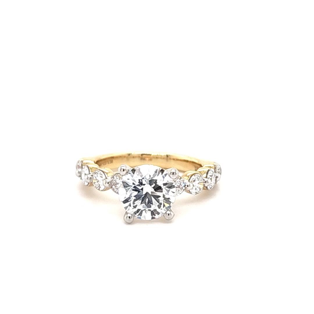 LG - 14K 3.06CT D-RING LDS RDS CERTIFIED CNTR 2.04CT