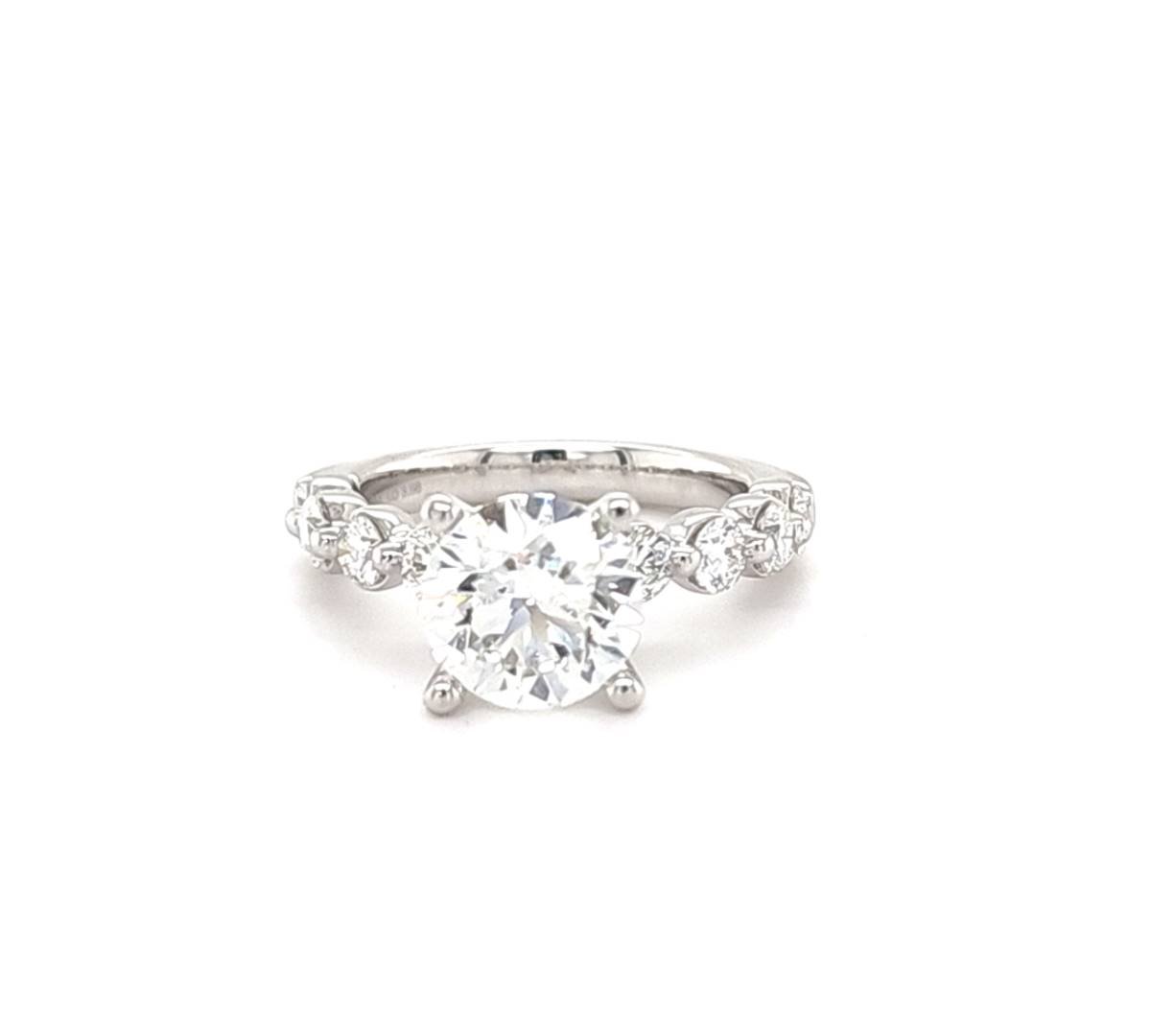 LG - 14K 3.58CT D-RING LDS RDS CERTIFIED CNTR 2.58CT