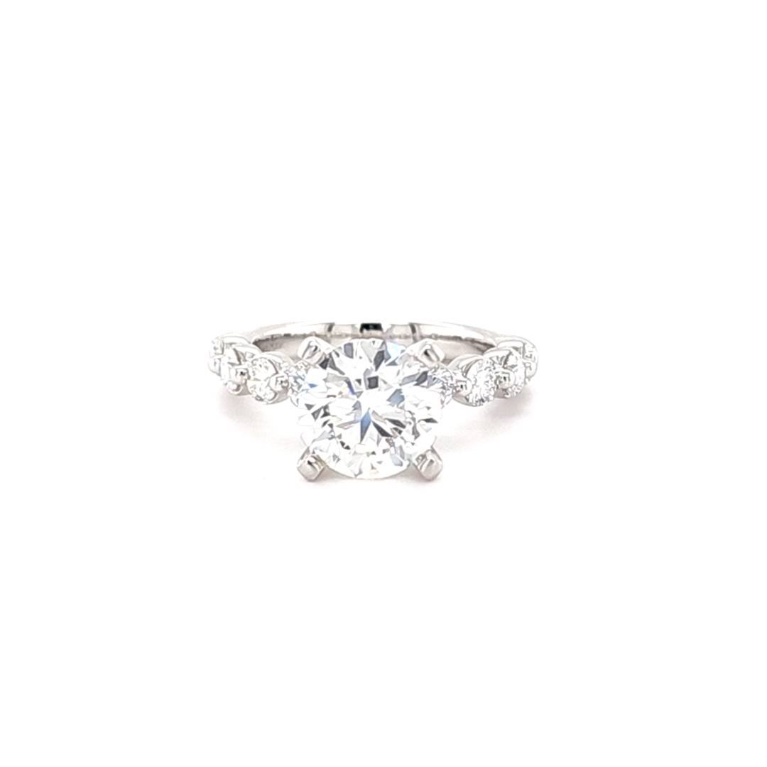 LG - 14K 4.05CT D-RING LDS RDS CERTIFIED CNTR 3.02CT