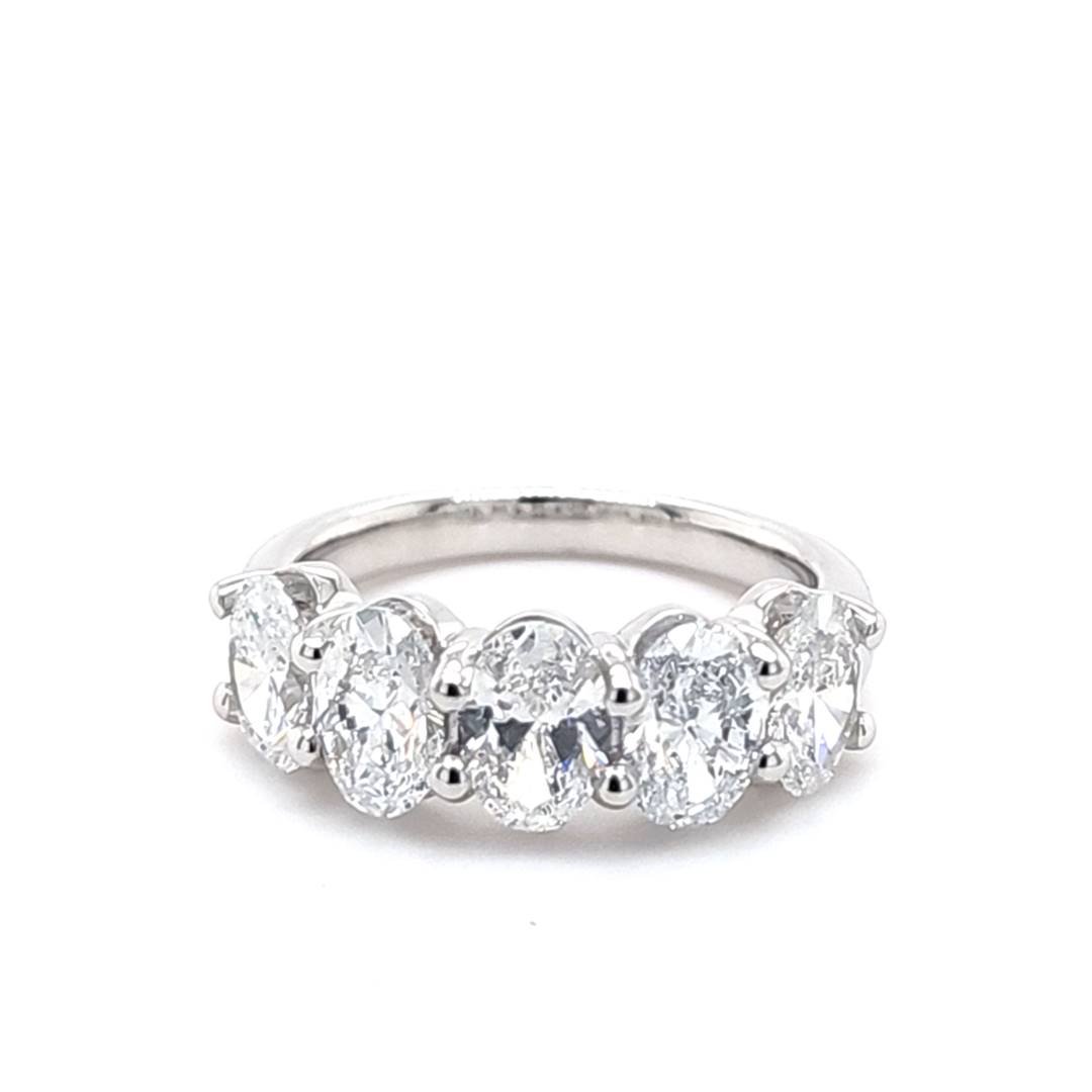 LG - 14K 3.18CT D-RING LDS OVL CERTIFIED PRONG