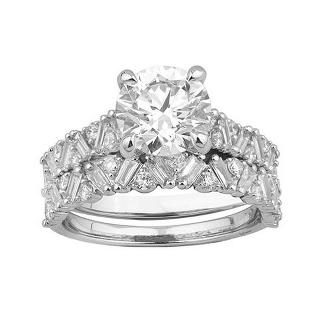 LG - 14K 2.82CT D-BRIDAL SET TPR/RDS CERTIFIED CNTR 2.08CT