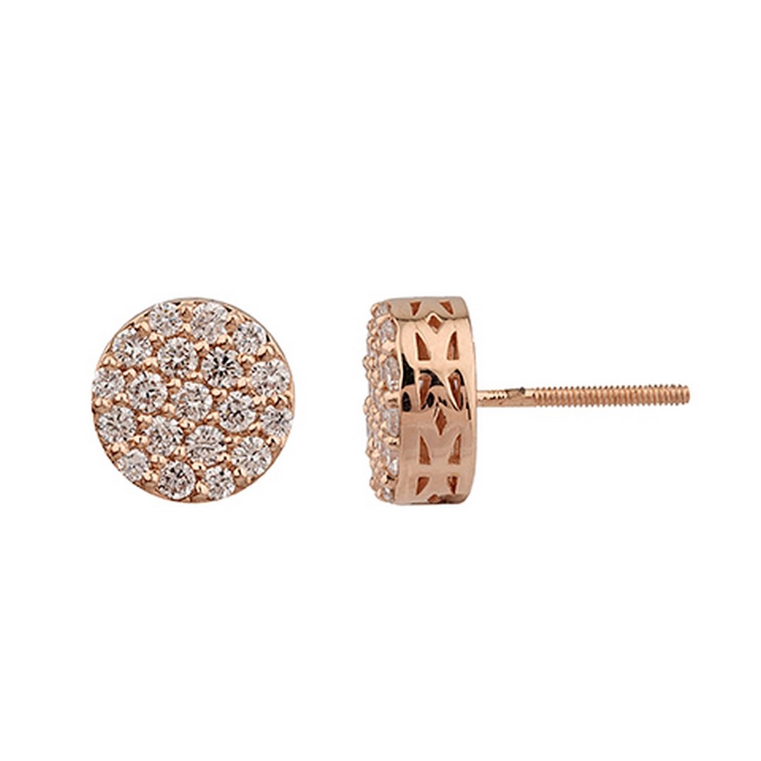 LG - 14K 0.77CT D-EARRING LDS RDS PRONG SETTING CERTIFIED