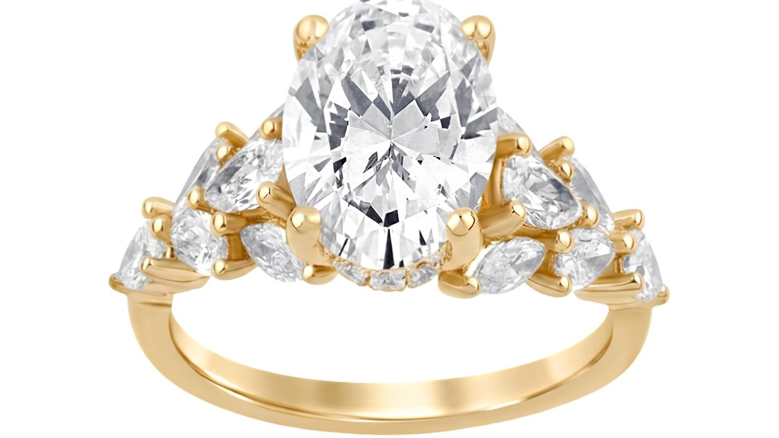 LG - 14K 4.39-4.43CT D-RING LDS OVL/MARQ/PER/RDS CERTIFIED CNTR OVL 3.06CT