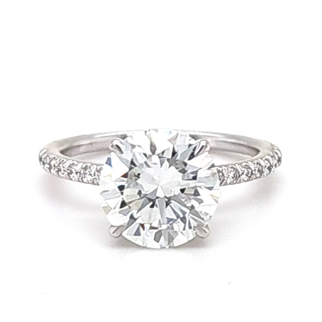 LG - 14K 3.60CT D-BRIDAL LDS RDS CNTR 3.04CT CERTIFIED