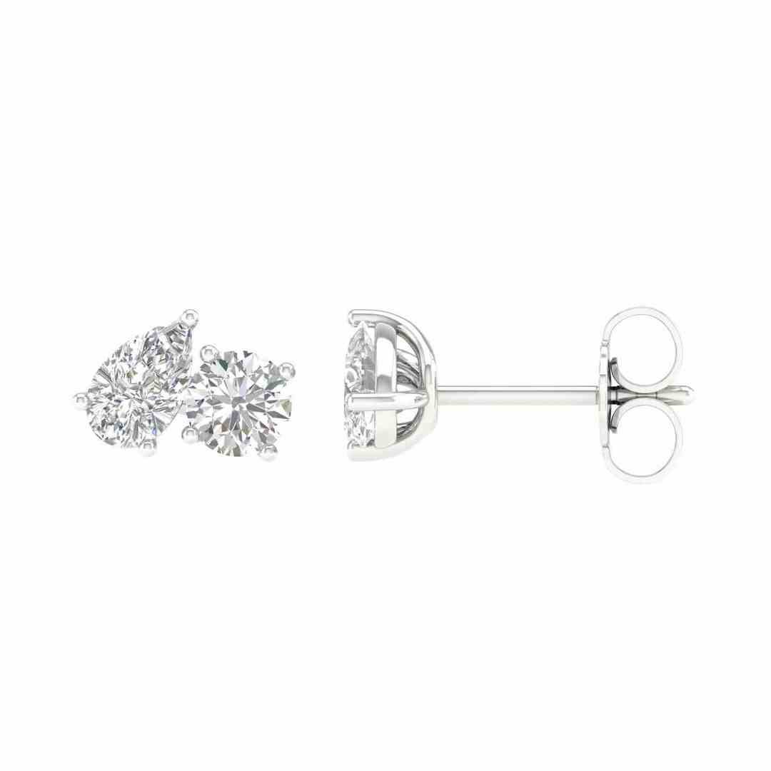 LG - 14K 1.00CT D-EARING LDS RDS/PER "CERTIFIED"