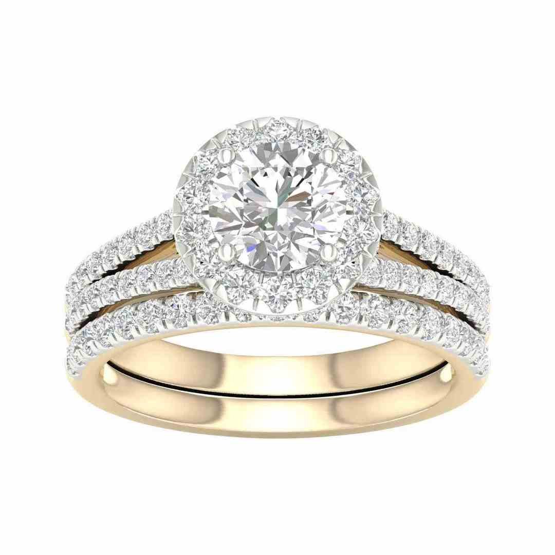 LG - 14K 2.00CT D-BRIDAL SET LDS RDS "CERTIFIED" CNTR 1.00CT