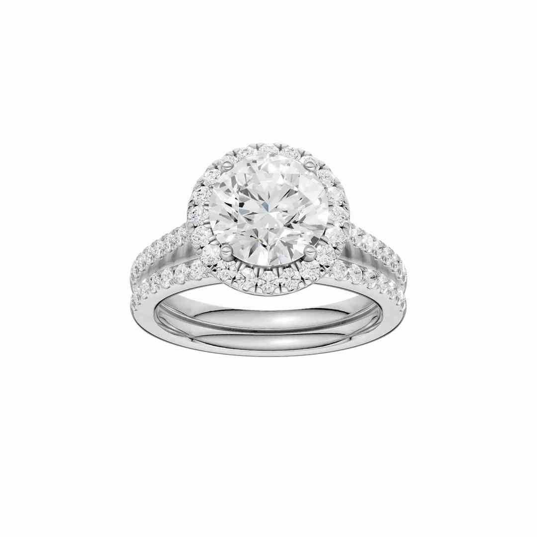 LG - 14K 2.62CT D-BRIDAL SET LDS RDS "CERTIFIED" CNTR 2.00CT