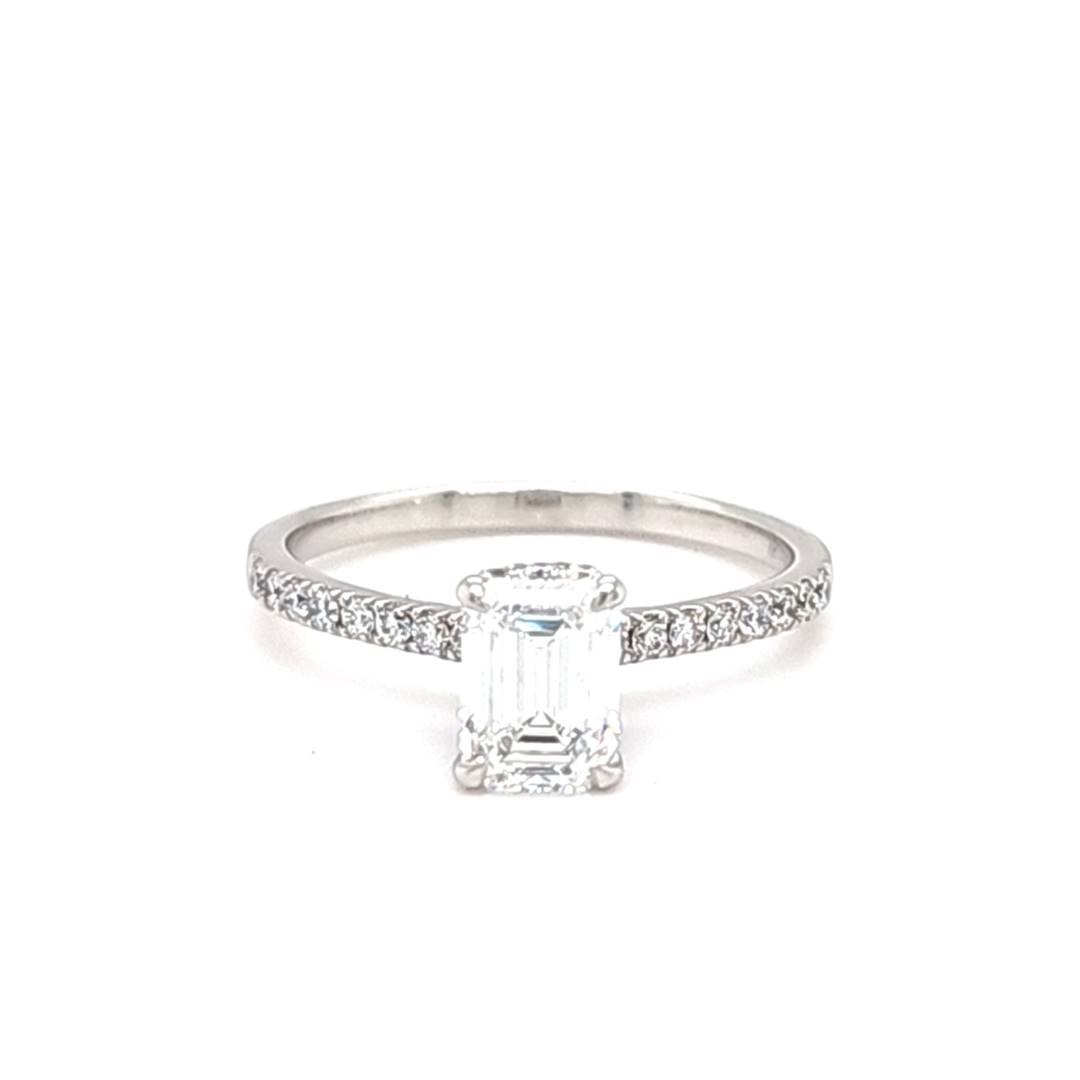 LG - 14K 1.49CT D-RING LDS EME/RDS "CERTIFIED" EME 1.07CT
