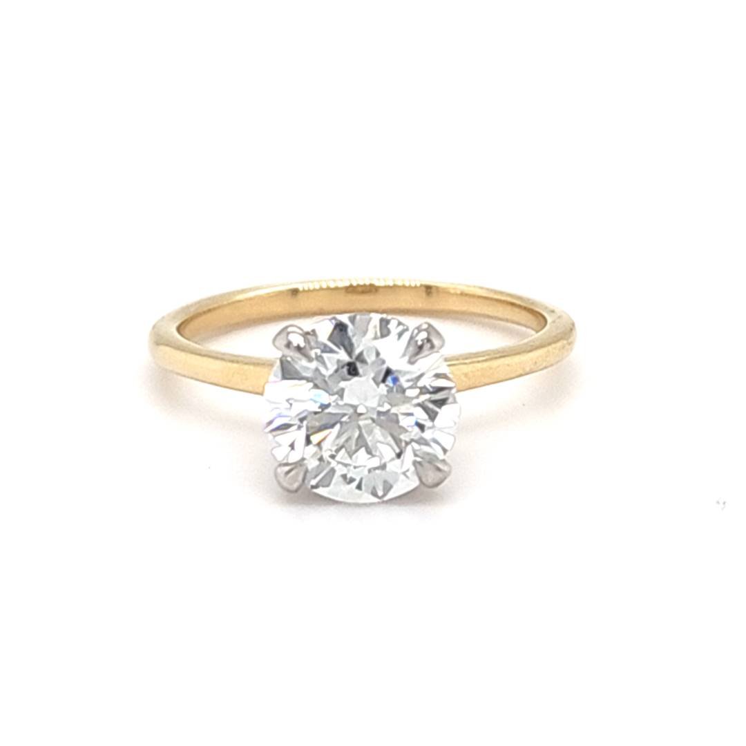 LG - 14K 1.22CT D-RING LDS RDS "CERTIFIED" PRONG CNTR 1.00CT