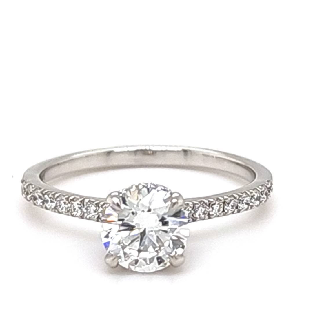LG - 14K 1.42CT D-RING LDS RDS "CERTIFIED" PRONG CNTR 1.00CT