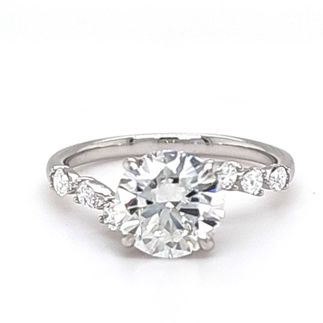 LG - 14K 2.45CT D-RING LDS PER/RDS "CERTIFIED" CNTR 2.05CT