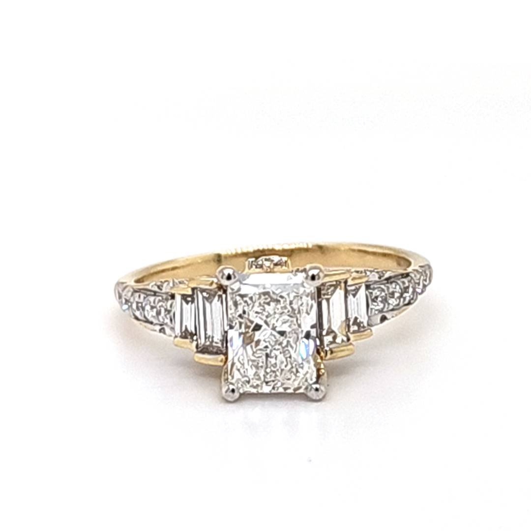 LG - 14K 2.97CT D-RING LDS RADCT/SBAG/RDS "CERTIFIED" RADIANT 2.02CT