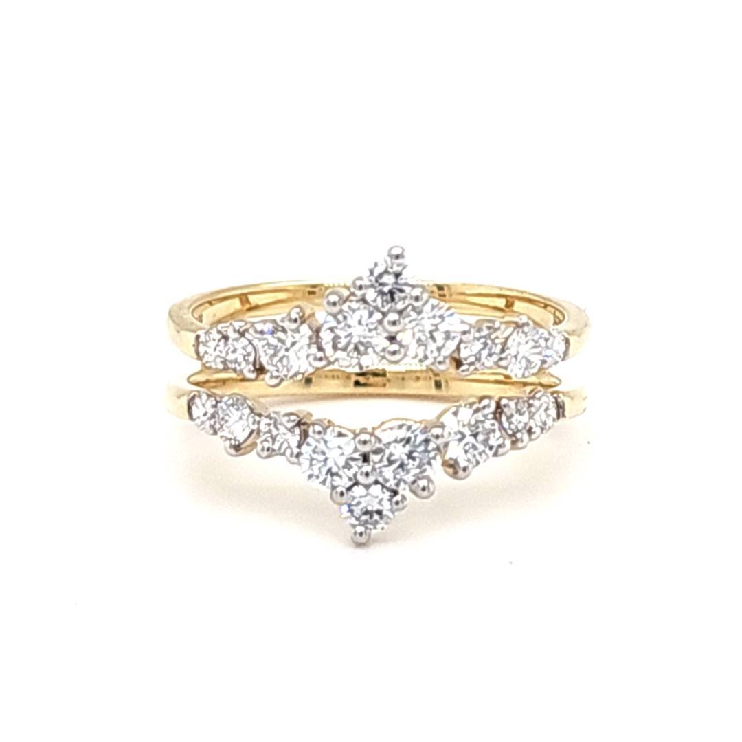 LG - 14K 0.99CT D-RING GUARD LDS RDS "CERTIFIED"