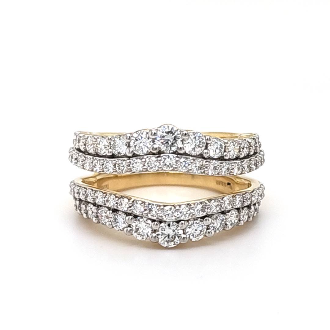 LG - 14K 2.02CT D-RING GUARD LDS RDS "CERTIFIED" PRONG SETTING