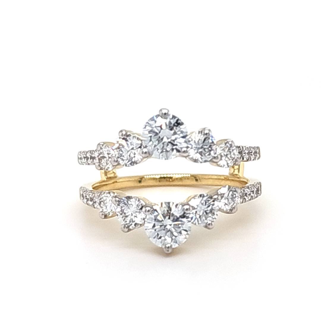 LG - 14K 2.03CT D-RING GUARD LDS RDS "CERTIFIED" PRONG SETTING