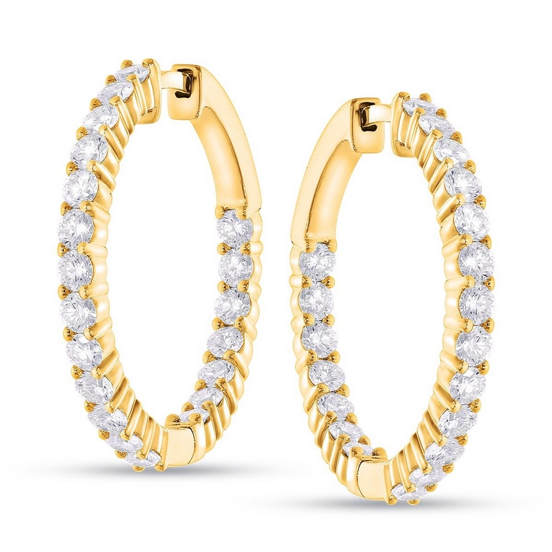 LG - 14K 2.04CT D-HOOPS LDS RDS "CERTIFIED"