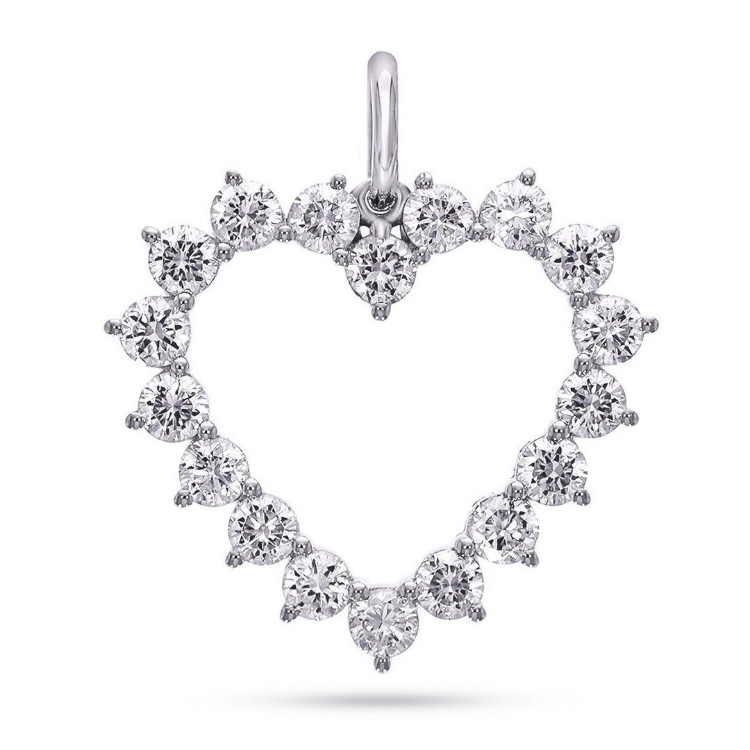 LG - 14K 1.07CT D-PENDANT LDS RDS "HEART" "CERTIFIED"