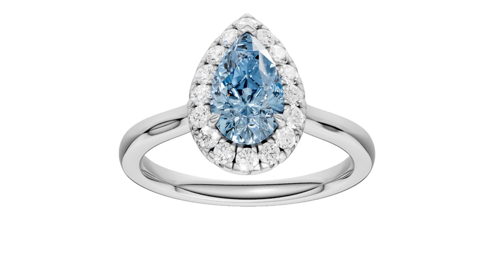 LG - 14K 1.33CT D-RING LDS PER/RDS CNTR BLUE 1.04CT "CERTIFIED"