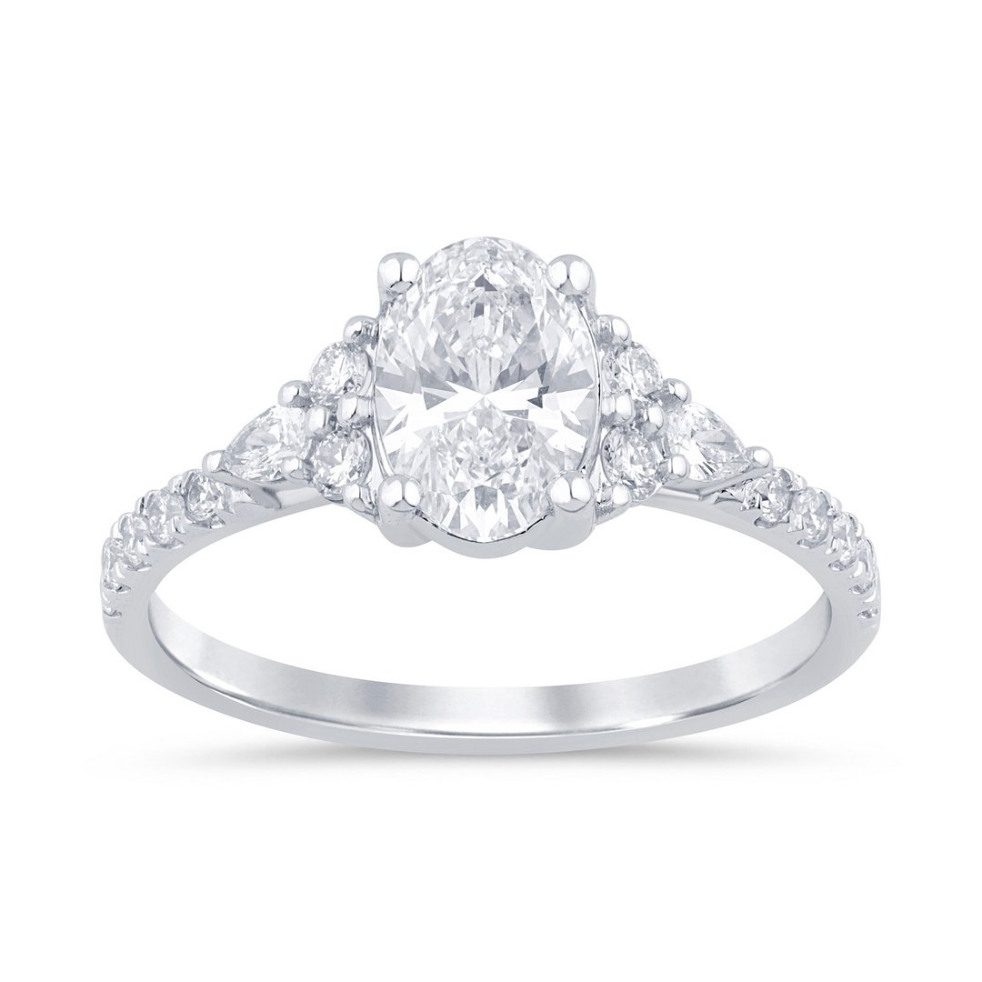 LG - 14K 1.39CT D-RING LDS OVL/PER/RDS "CERTIFIED" PRONG OVL 1.02CT