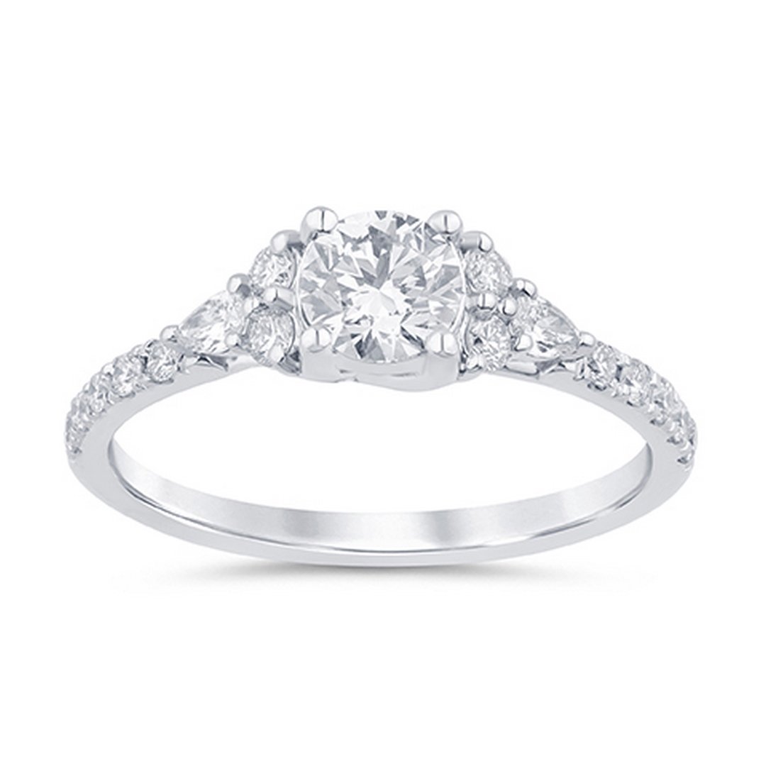 LG - 14K 0.86CT D-RING LDS PER/RDS "CERTIFIED" CNTR 0.50CT